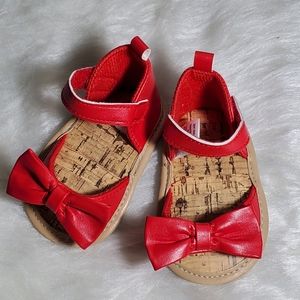 Little Treasure Little girls red sandals